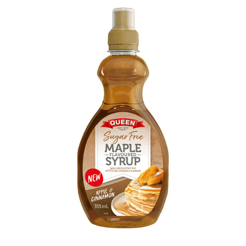 Queen Sugar Free Apple & Cinnamon Maple Flavoured Syrup - 355ml