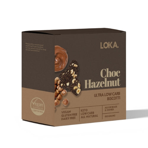 LOKA Choc Hazelnut Ultra Low Carb Biscotti -100g