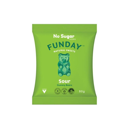 Funday Sour Vegan Gummy Bears - 50g
