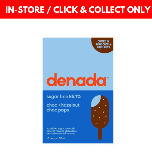 Denada - Choc Pops Choc Hazelnut 3 pack - Available Instore and Click & Collect Only