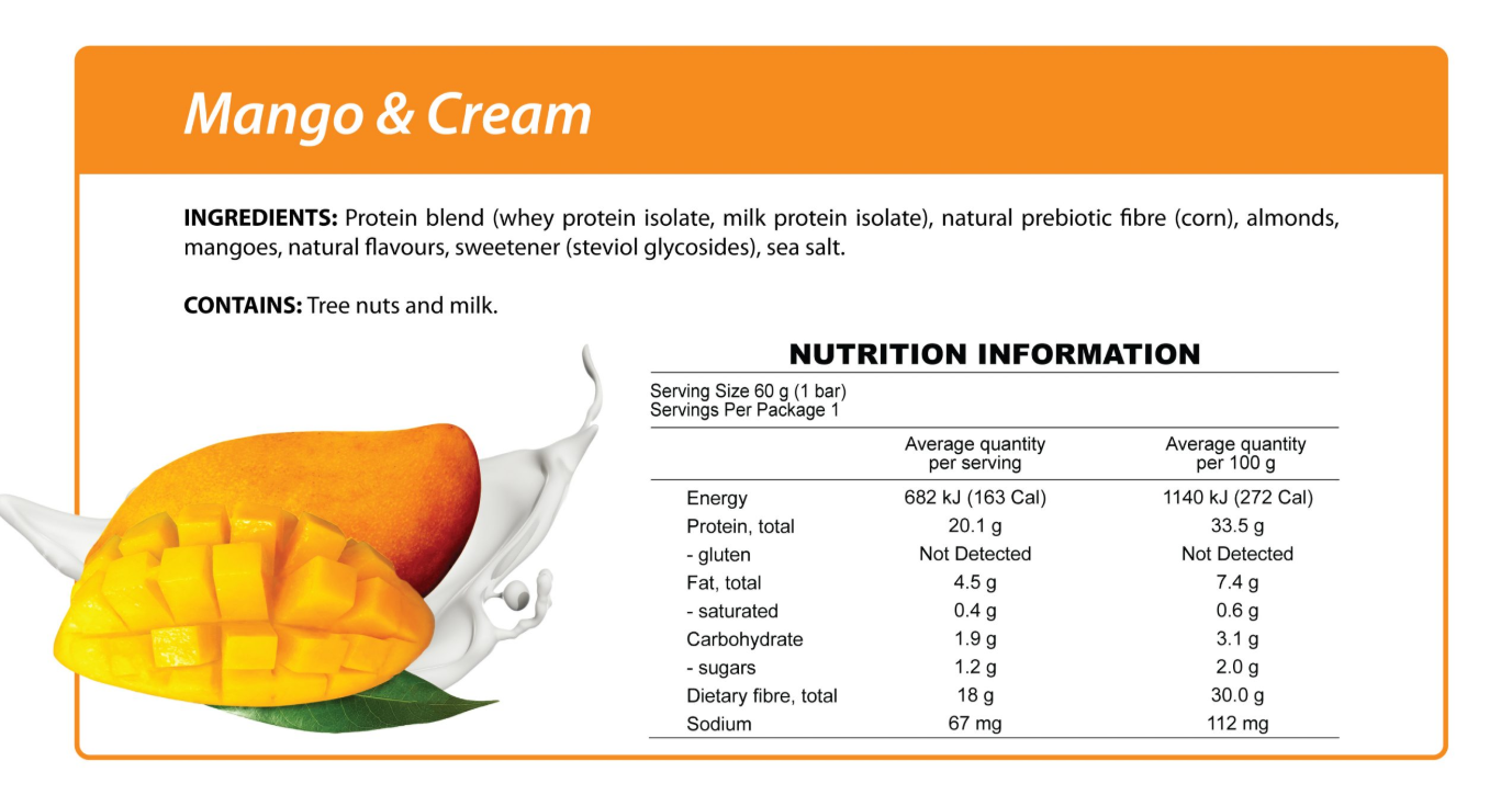 Smart Diet Solutions Protein Bar - Mango Cream 60gm