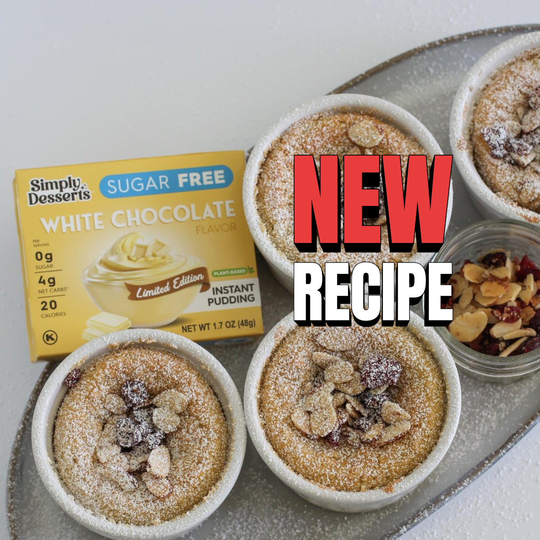 NEW RECIPE: White Chocolate Coconut Pudding Soufflé