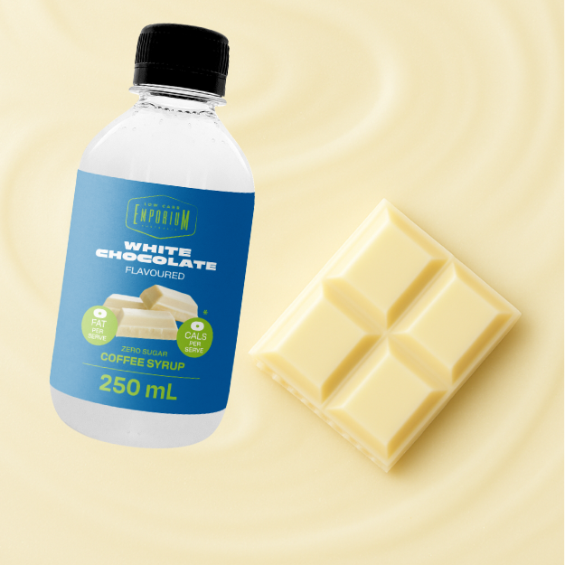 Low Carb Emporium Zero Sugar Syrup Twin Pack - Chocolate & White Chocolate - 250mL (25 serves) x 2