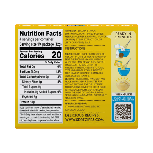 BULK Simply Desserts Instant Pudding & Pie Filling - Banana 48gm x 6 (case)