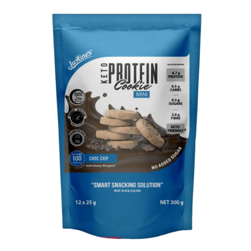 Justine's Keto Choc Chip Mini Protein Cookie Pouch