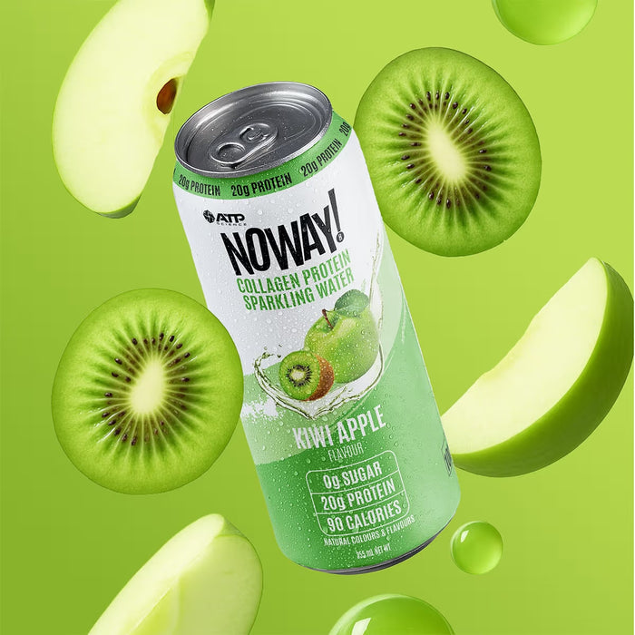 NOWAY Collagen Protein Sparkling Water - Kiwi Apple (355ml)
