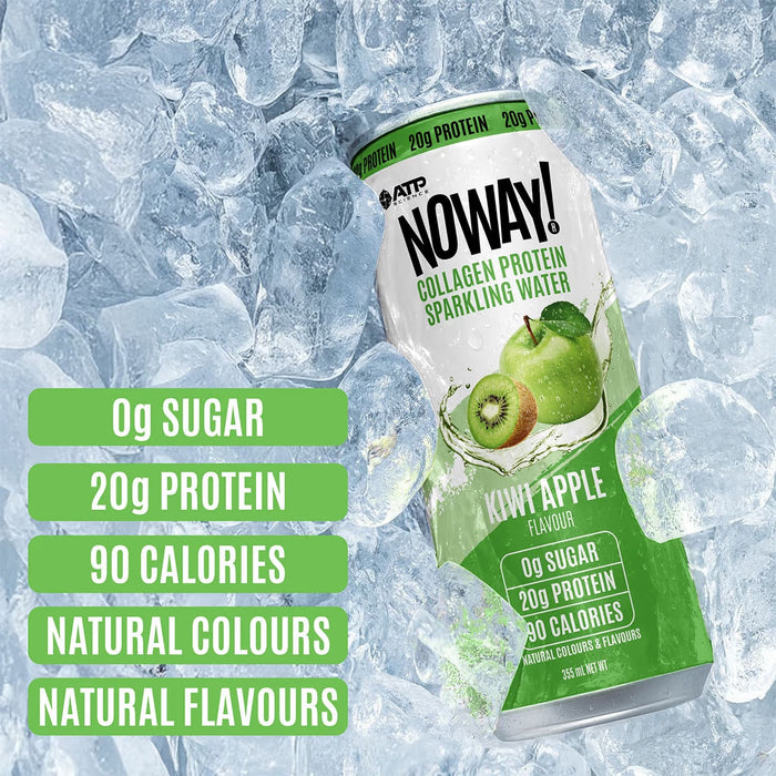 NOWAY Collagen Protein Sparkling Water - Kiwi Apple (355ml)