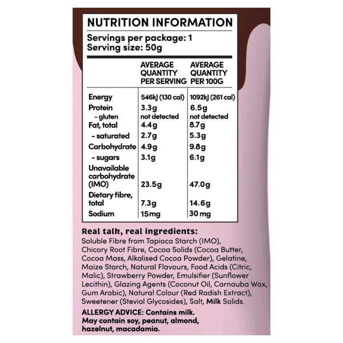 Bulk Funday Dark Chocolate Strawberry Bites - 50g x 12