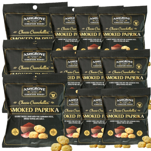 Bulk Ashgrove Cheese Crunchettes Smoked Paprika 40g x 12 (case)