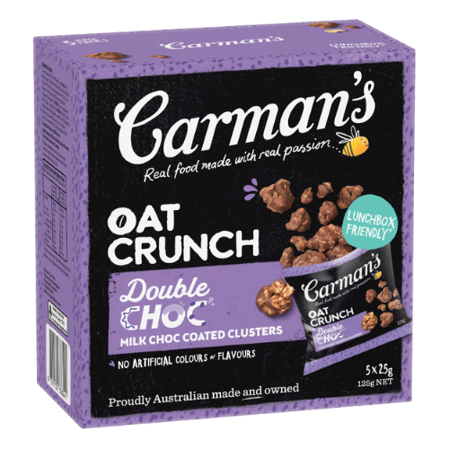 Carman's Oat Crunch - Double Choc - 5 x 25g