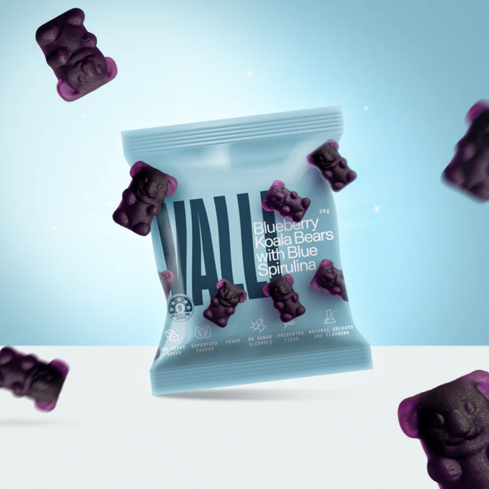 Bulk Valli Blueberry Gummy Lollies - 50g x 12
