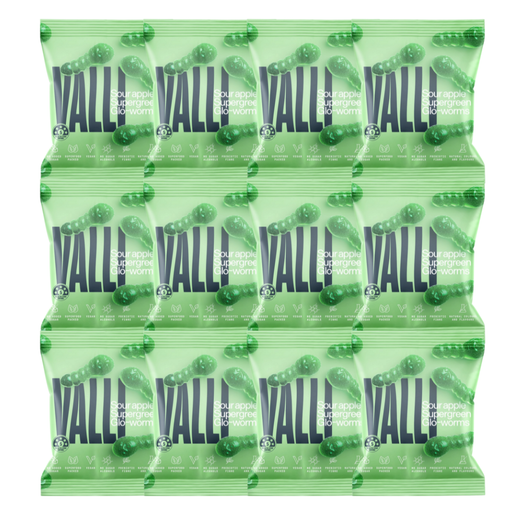 Bulk Valli Sour Apple Gummy Lollies - 50g x 12