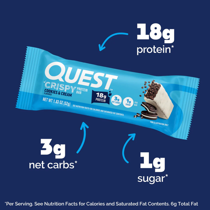Quest Crispy Protein Bar - Cookies & Cream - 52g