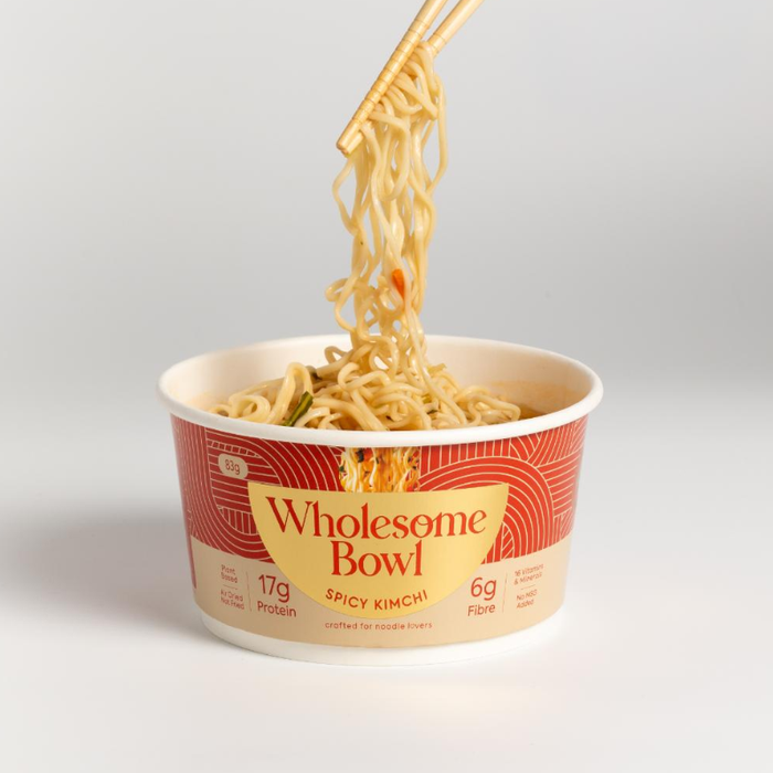 Wholesome Bowl Classic Spicy Kimchi Protein Noodles in a bowl - 83g