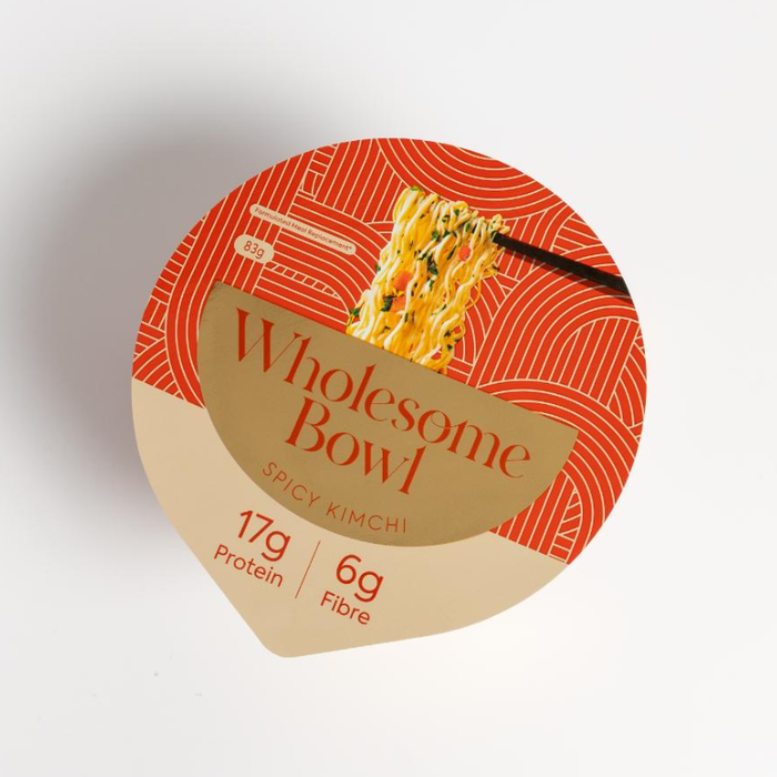 Wholesome Bowl Classic Spicy Kimchi Protein Noodles in a bowl - 83g