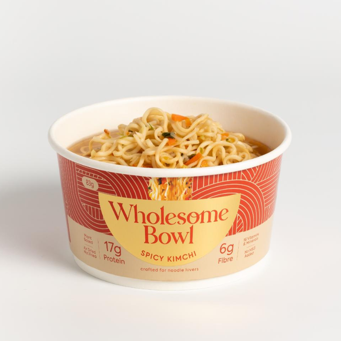Wholesome Bowl Classic Spicy Kimchi Protein Noodles in a bowl - 83g