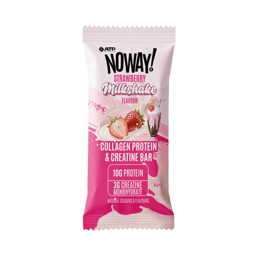 Noway Collagen Protein and Creatine Bar - Strawberry Milkshake Flavour