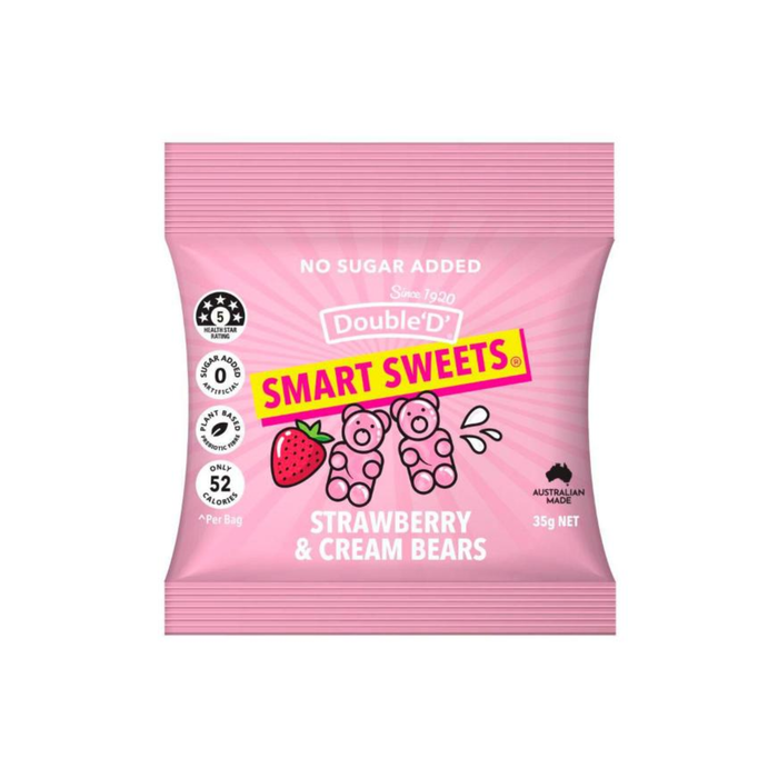 Double D Smart Sweets Strawberry & Cream Gummies 35g