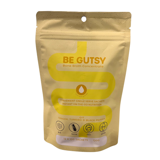 Be Gutsy - Bone Broth Concentrate On The Go - Ginger, Turmeric & Black Pepper - 12 sachets