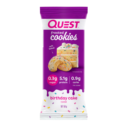 QUEST Frosted Cookies - Birthday Cake Flavour (2 x 25g) - 50g