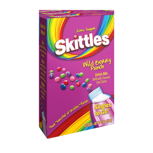 Skittles Zero Sugar Drink Mix Wild Berry Punch Flavour - 6 stcks (15.2g)