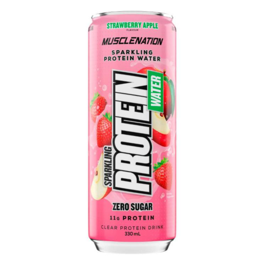 Muscle Nation Sparkling Protein Water Strawberry Apple - 330mL