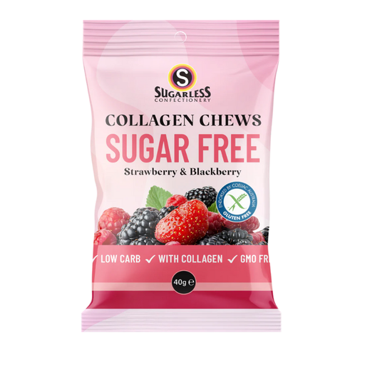 SUGARLESS CONFECTIONERY Collagen Strawberry Blackberry Chews