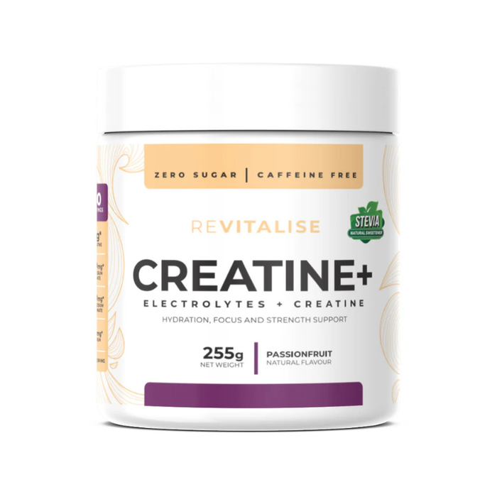 ReVitalise Creatine + Passionfruit Flavoured Electrolyte + Creatine Drink Mix - 30 serves