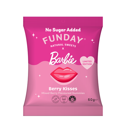 Funday x Barbie Mixed Berry Kisses Flavoured Gummies
