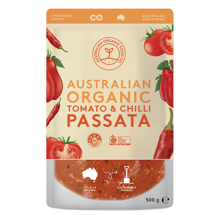 Australian Organic Food Co - Tomato & Chilli Passata - 500g