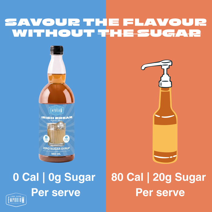 Low Carb Emporium Irish Cream Flavoured Zero Sugar Syrup - 950mL