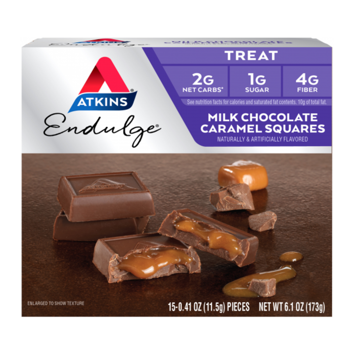 Atkins Endulge Milk Chocolate Caramel Squares - 15 pieces (173g net)