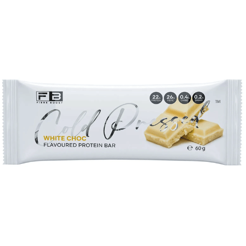 FIBRE BOOST Cold Pressed Protein Bar - White Chocolate Flavour 60g