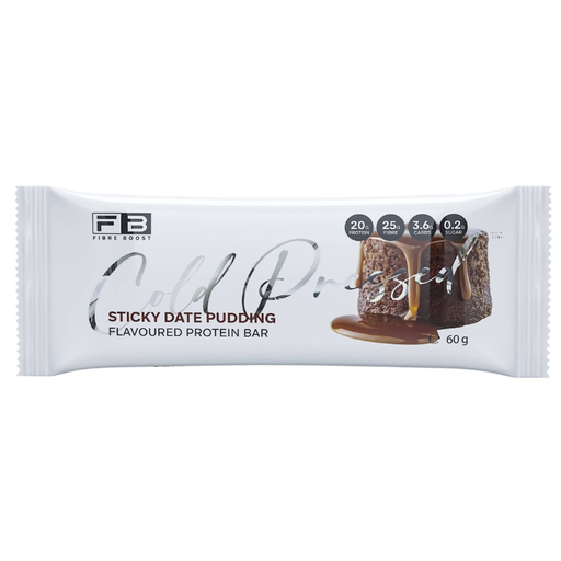 FIBRE BOOST Cold Pressed Protein Bar - Sticky Date Pudding Flavour 60g