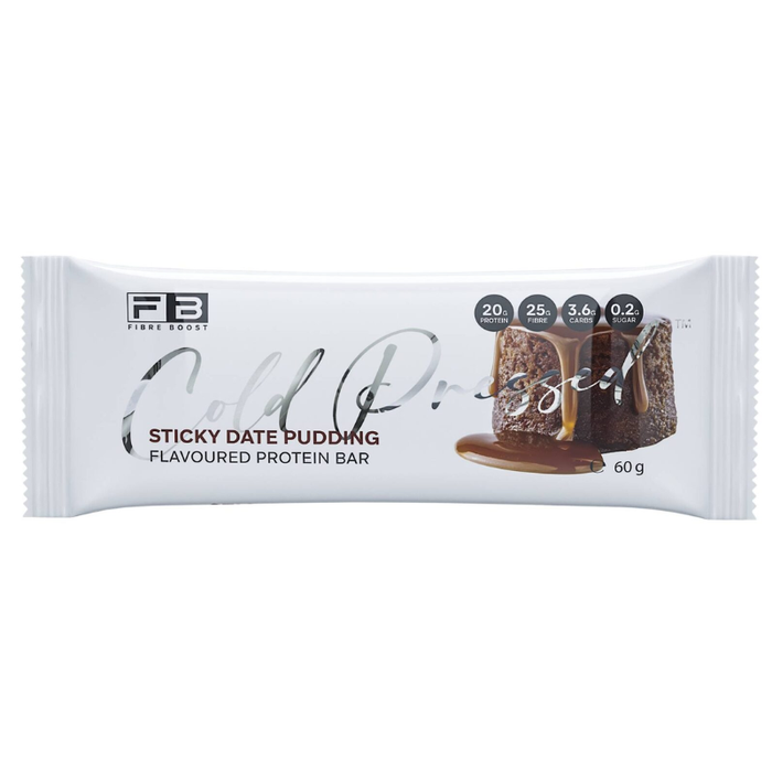 FIBRE BOOST Cold Pressed Protein Bar - Sticky Date Pudding Flavour 60g