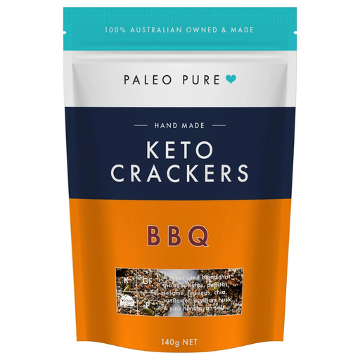 Paleo Pure Keto Crackers - BBQ 140gm