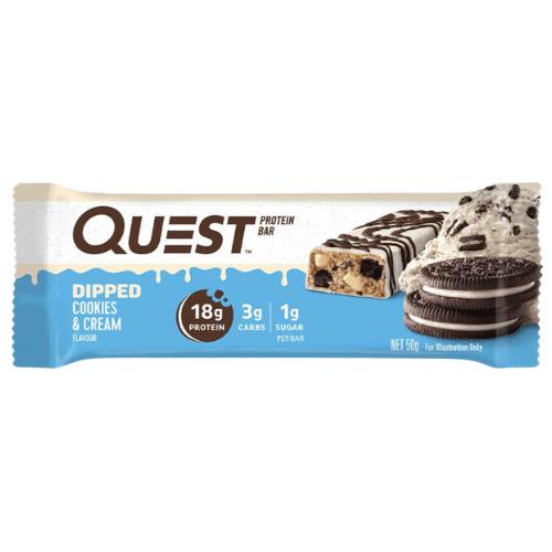 Quest Dipped Cookies & Cream Protein Bar – 50g