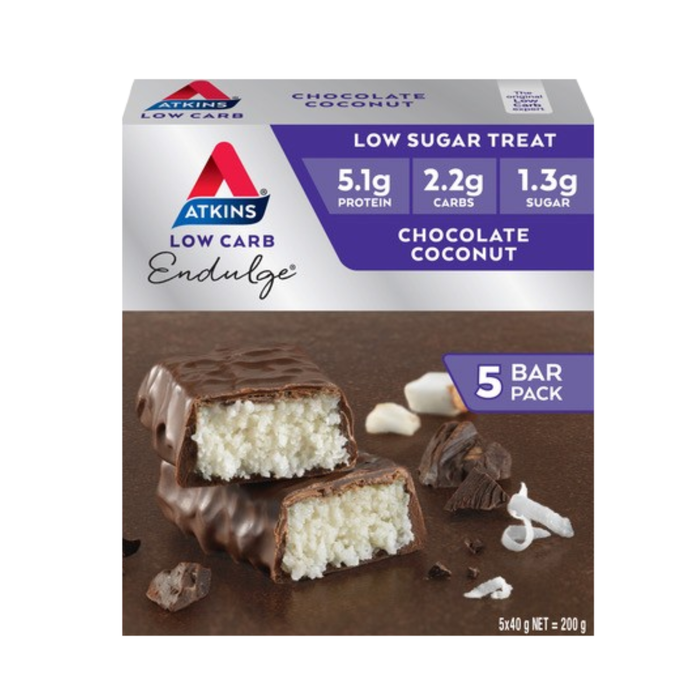 Atkins Chocolate Coconut Bars (5 pack) - 5 x 40gm