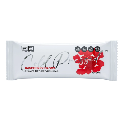 FIBRE BOOST Cold Pressed Protein Bar - Raspberry Frog Flavour 60g