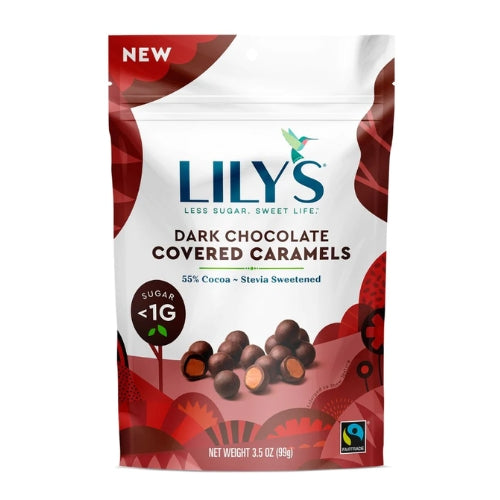 Lily's Sweets Dark Chocolate Covered Caramels - 99g - Limit 1 per order