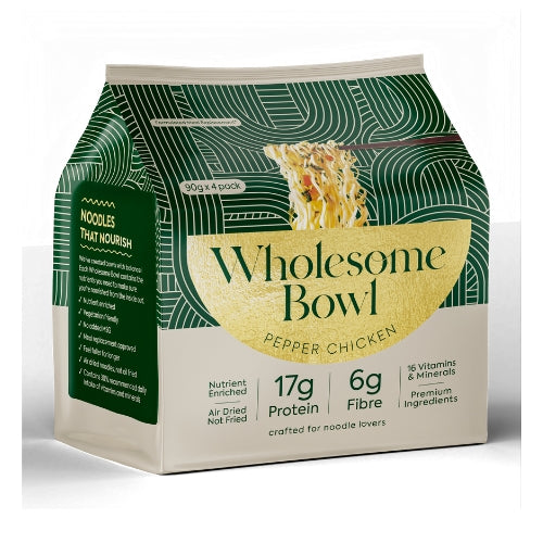 Wholesome Bowl Instant Noodles Pepper Chicken Bowl 90gx 4 pack