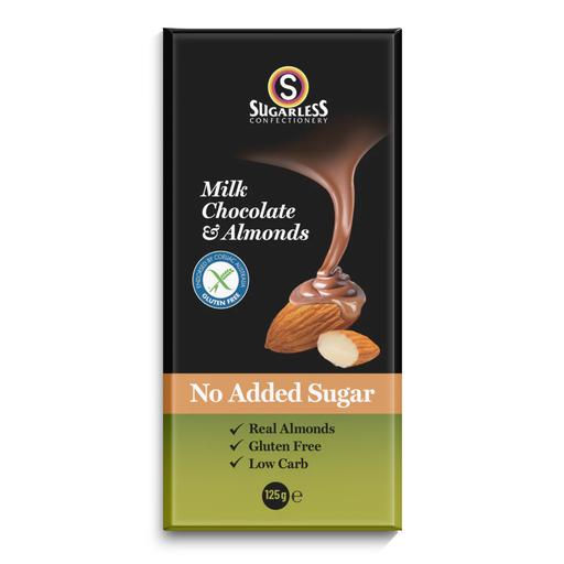 Sugarless Confectionery Co Milk Chocolate with Almonds