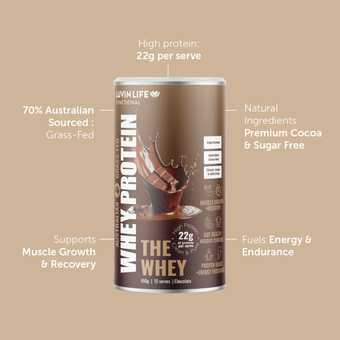 Luvin Life Whey Protein - Chocolate 450g (15 Serves)