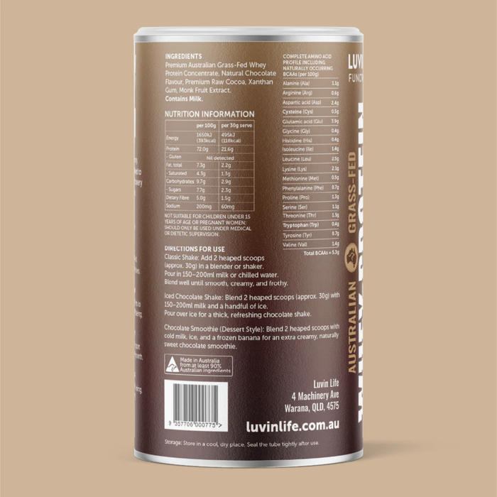 Luvin Life Whey Protein - Chocolate 450g (15 Serves)