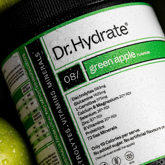 Dr Hydrate All-In-One Hydration Electrolyte Drink Mix - Green Apple 270g