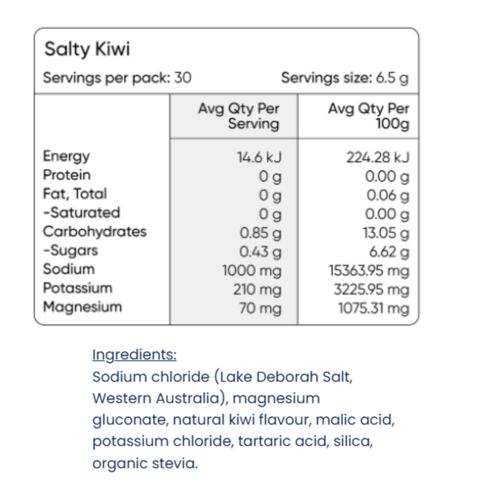Sodii - Everyday Hydration Salts - Salty Kiwi - 30 serves