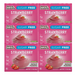 Six boxes of Simply Desserts Sugar Free Strawberry Instant Pudding.