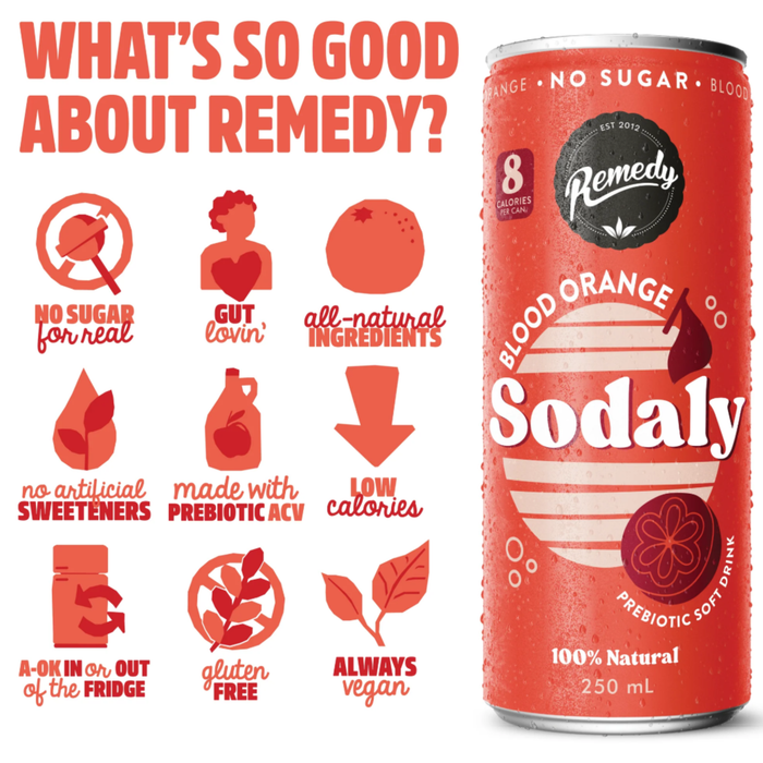 Remedy Sodaly Blood Orange 250mL