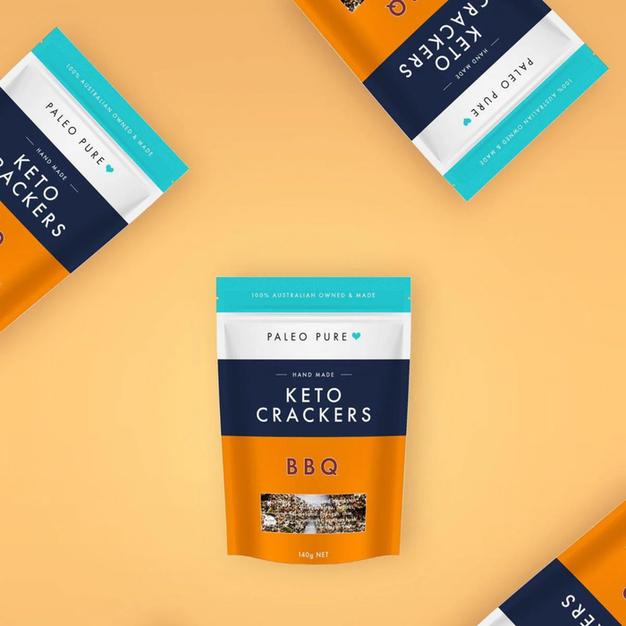 Paleo Pure Keto Crackers - BBQ 140gm