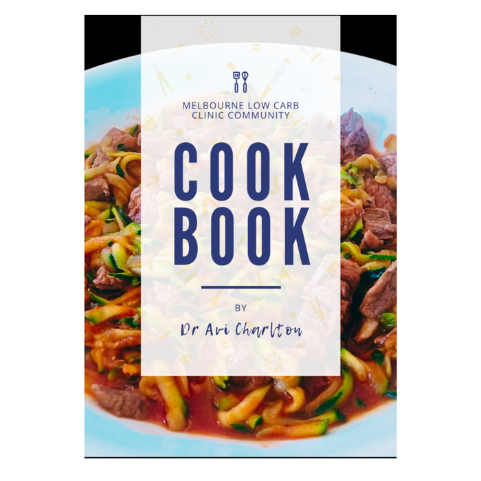Low Carb Cookbook by Dr Avi Charlton (paperback edition)